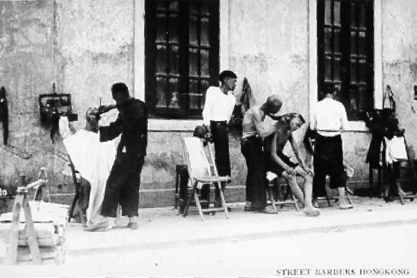 Street Barbers, Hong Kong, c. the 1920-1930s.