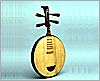  Yueqin (four-stringed plucked instrument with full moon-shaped sound box). 