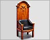 The Chair of the President of the Legislative Council in the British era.