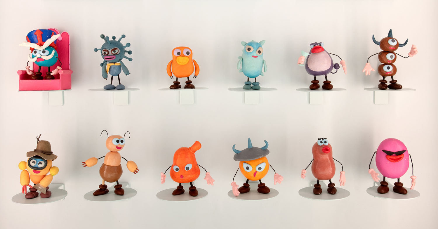 教育电视小学常识科「细菌大王」节目泥胶公仔