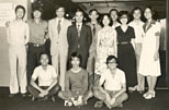 Picture of Mr Gerard Tsang and other Museum staff in the early years.